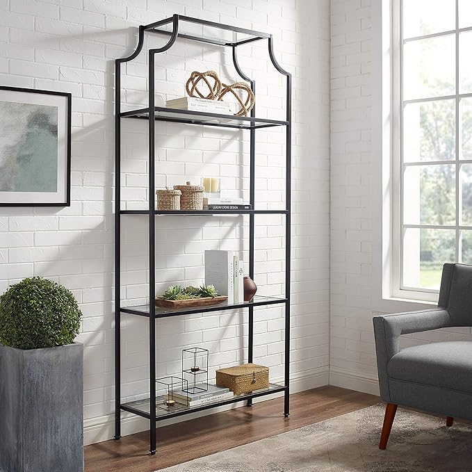 Crosley Furniture Aimee Etagere Bookcase, Oil-Rubbed Bronze