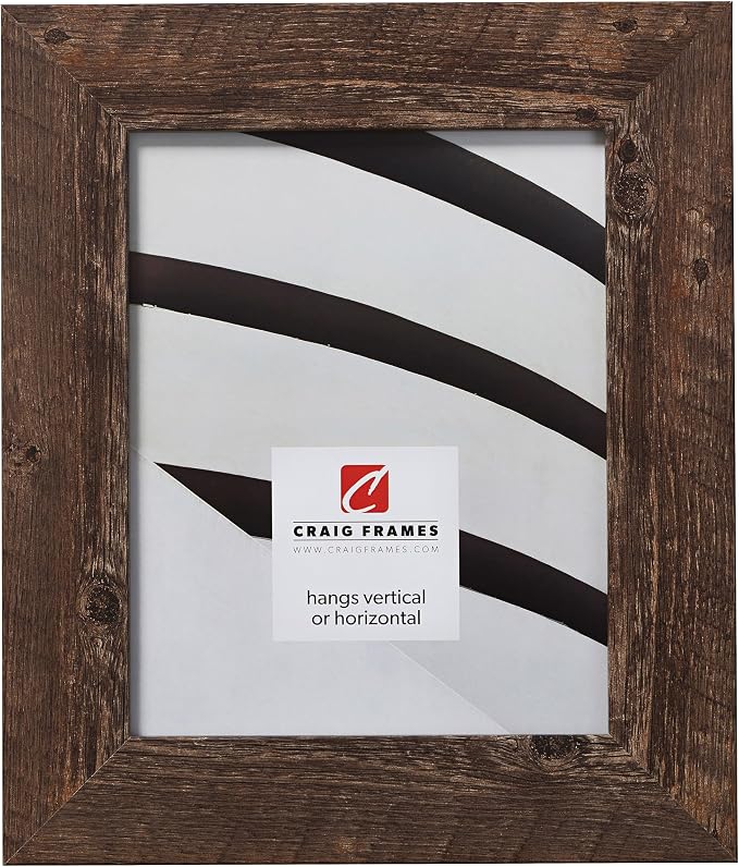 Craig Frames 27x27 Brown Oak Picture Frame for Posters and Gallery Wall | Lightweight shatter resistant acrylic facing with a rigid backing board, made in the USA