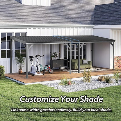 Gazebo Connector Kit - for 12ft Width Wall Mounted Gazebos, Durable Steel Expansion Linker, Rustproof & Easy Assembly for 12'x20' Lean to Gazebos
