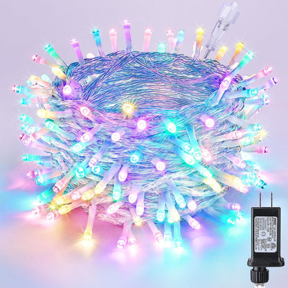 Joomer Easter String Lights 33FT 100LED String Lights | with 8 Modes Timer Connectable Waterproof Plug in Indoor Outdoor, Pastel Fairy light for Easter Decorations