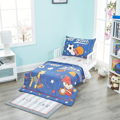 Hand Tufted All Star Bedroom or Bathroom Rug - 30x20 in; 100% Cotton Kids Bathroom Mat; Decorative Kids Area Rug