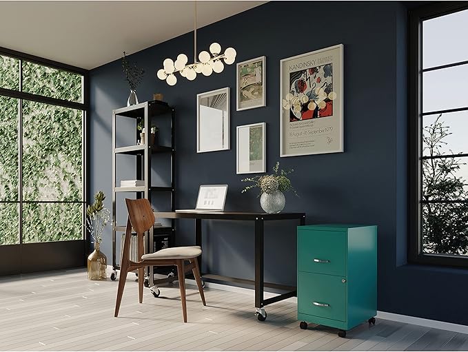 LYS SOHO File/File Mobile Cabinet, Teal