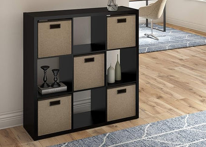 ClosetMaid 4593 Decorative Open Back 9-Cube Storage Organizer, Black