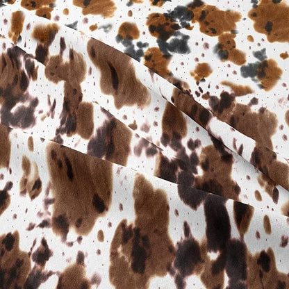 Tailor Shop Full Cow Print Bedding Set, 3Pcs for Boys Teens Girls, Includes Comforter & 2 Pillowcases, All Seasons, Polyester Microfiber, Unisex, Ideal Gift