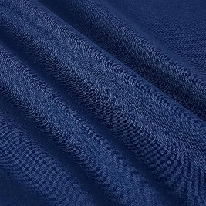 Amazon Basics 2 Piece Microfiber Kid's Comforter and Pillow Sham Set, Toddler, Navy, Solid