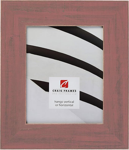 Craig Frames Jasper Wide Picture Frame, 16 x 22 Inch, Country Weathered Red