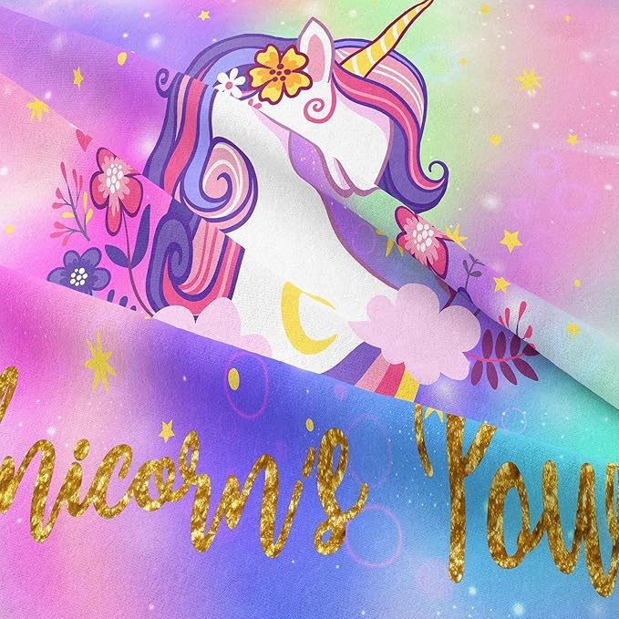 Tailor Shop Unicorn Comforter Sets Twin Size,Unicorn Bedding Sets for Girls Kids Teens with 1 Pillowcase…