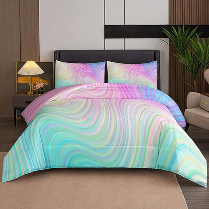 Bodhi Girls Queen Comforter Set,Kids bedding Queen,Pink Girls Bedding Set,Colorful Tie Dye Comforter,Teen Girls Comforter Set queen with matching pillowcases