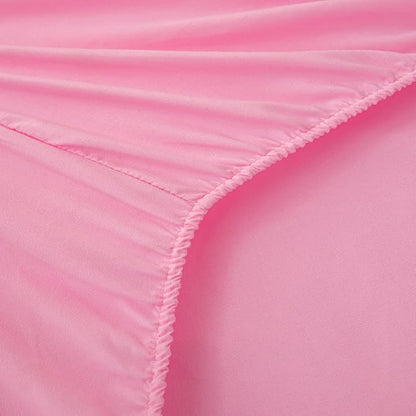 Teen Girls Pink Princess Dress Comforter Set Queen Size, 5 Pcs Bed in a Bag Girls Queen, Girls Pink Ruffled Bedding Set, Teen Bedding Sets for Girls Kids with Sheets