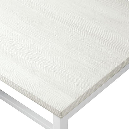 OSP Home Furnishings Contempo L-Shaped Desk, White