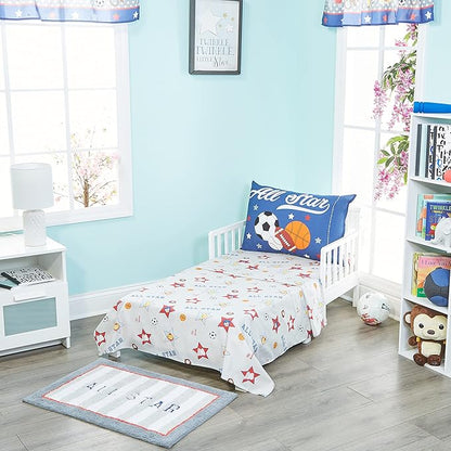 Hand Tufted All Star Bedroom or Bathroom Rug - 30x20 in; 100% Cotton Kids Bathroom Mat; Decorative Kids Area Rug