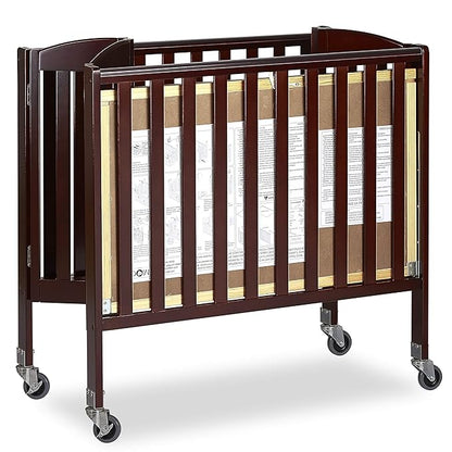 3-in-1 Folding Portable Crib, Espresso, Large