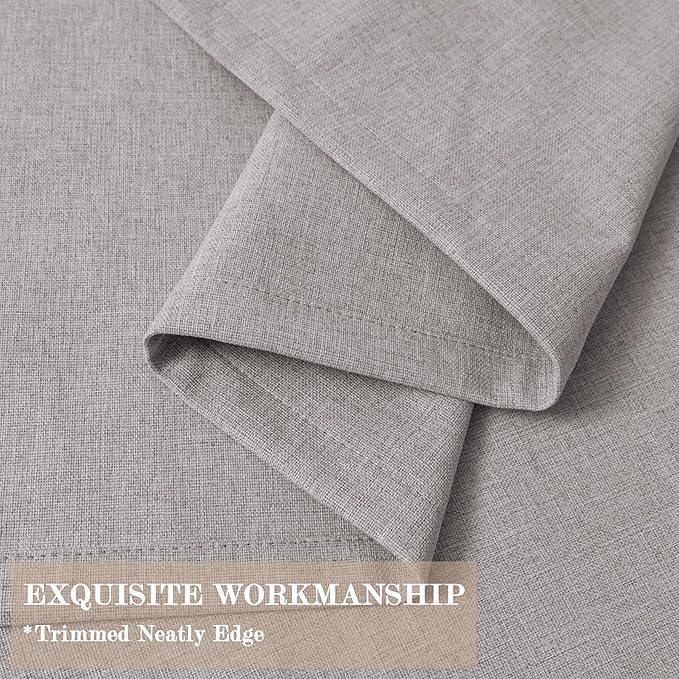 Full Blackout Privacy Curtains, 240 Inch Extra Wide Linen Blend Drapes, Pinch Pleat Window Drapery for Room Divider Storage/Space Room Separation, 1 Panel, W 240" x L 96", Browish Grey