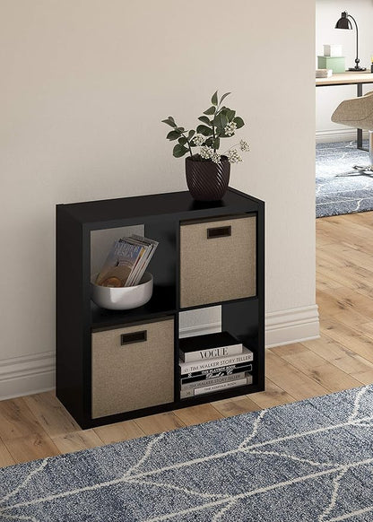 ClosetMaid 4556 Decorative Open Back 4-Cube Storage Organizer, Black