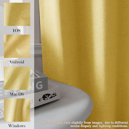 150 Inches Extra Wide Room Divider Draperies, Pinch Pleat Drapes, Absolutely Blackout Sliding Door Drapery, Total Privacy Ceiling Track Curtains, 150" W by 102" L, Yellow (1 Panel)