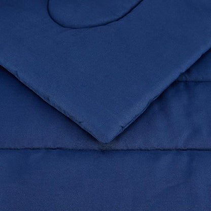 Amazon Basics 2 Piece Microfiber Kid's Comforter and Pillow Sham Set, Toddler, Navy, Solid