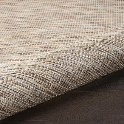 Nourison Positano Indoor-Outdoor Beige 5' x 7' Area Rug, Easy Cleaning, Non Shedding, Bed Room, Living Room, Dining Room, Backyard, Deck, Patio (5x7)