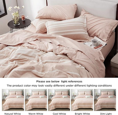 Bedsure Twin XL Comforter Set with Sheets - 5 Pieces Twin XL Bedding Sets, Twin XL Bed in a Bag with Comforter, Sheets, Pillowcase & Sham