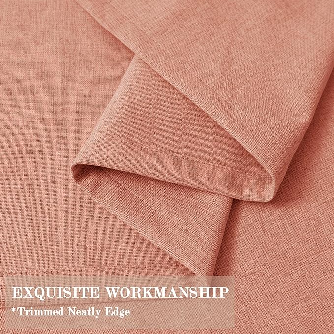 Full Blackout Privacy Curtains, 240 Inch Extra Wide Linen Blend Drapes, Pinch Pleat Window Drapery for Room Divider Storage/Space Room Separation, 1 Panel, W 240" x L 96", Orange