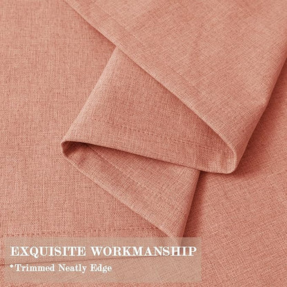 Full Blackout Privacy Curtains, 240 Inch Extra Wide Linen Blend Drapes, Pinch Pleat Window Drapery for Room Divider Storage/Space Room Separation, 1 Panel, W 240" x L 96", Orange