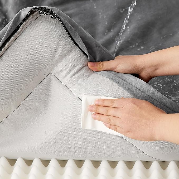 Bedsure Cat Beds for Indoor Cats - Washable Bolster Dog Sofa Beds for Extra Small Dogs, Supportive Foam Pet Couch Bed with Removable Washable Cover, Waterproof Lining and Nonskid Bottom, Grey