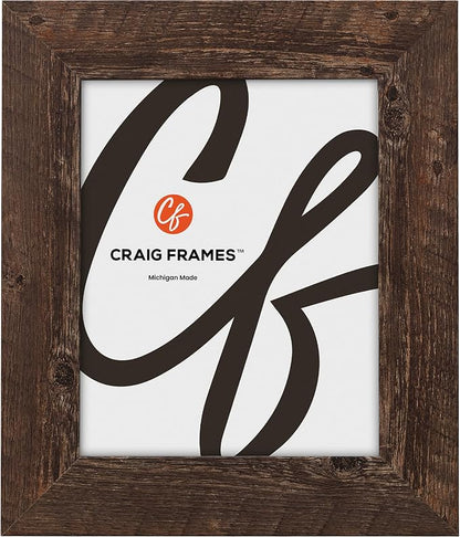 Craig Frames 26x30 Brown Oak Poster Frame for Posters and Gallery Wall | Lightweight shatter resistant acrylic facing with a rigid backing board, made in the USA