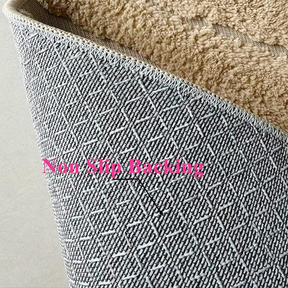 Washable Area Rug 5′3″ × 7′6″ for Living Room Bedroom Hotel, Leaves | Soft Cozy Fluffy Mid Pile Machine Washable Non Slip Boho Modern Accent Rug for Dining Room Nursery Kids Room Dorm Hotel