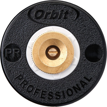 Orbit 80312 4-inch Professional Pressure-Regulating Pop-Up Spray Head Sprinkler with 15-Foot Brass Nozzle, Full Spray