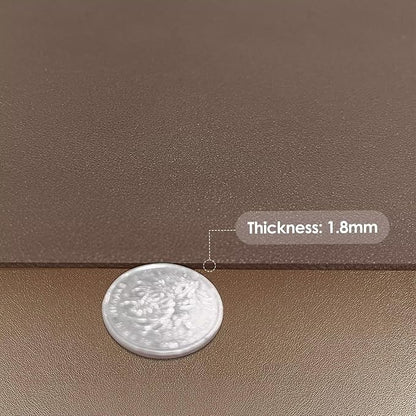 Leather Table Pad,1.8mm Thick,40x84 Inch,Dining Table Pad,Table Pads for Dining Room Table Rectangular,Table Protector for Dining Room Table(Mud Color+Champagne Gold,40x84)