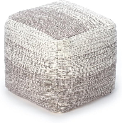Anji Mountain 20"x20"x20" Handmade & Handcrafted Ottoman Pouf Comfortable Pouf Ottoman Foot Rest & Home Décor Accent for Living Room, Bedroom, Nursery, Kids Room, Patio