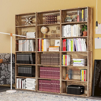 IRONCK Bookshelves and Bookcases Floor Standing 6 Tier Display Storage Shelves 70in Tall Bookcase Home Decor Furniture for Home Office, Living Room, Bed Room