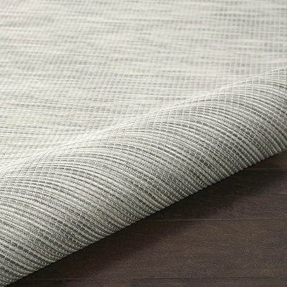 Nourison Positano Light Grey 2' x 6' Area Rug Easy Clean, Non Shedding, Bed Room, Living Room, Dining Room, Kitchen (6' Runner)