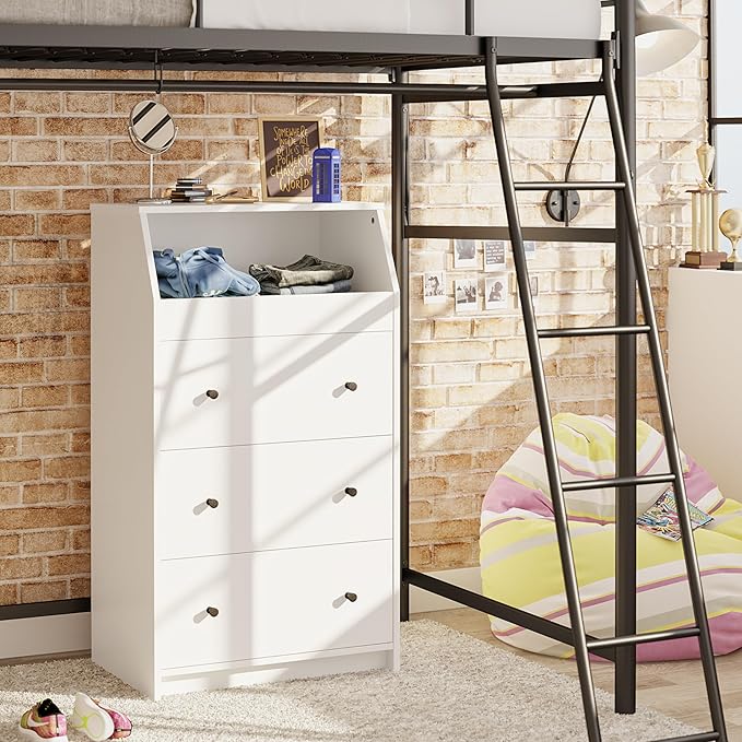 Ameriwood Home The Loft 3 Drawer Dresser, White