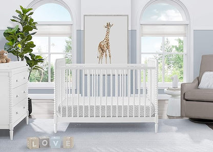 Delta Children Saint 4-in-1 Convertible Crib - Greenguard Gold Certified, Bianca White