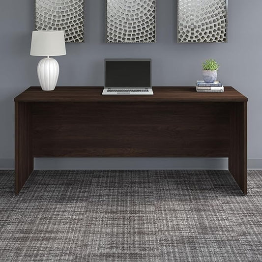 Bush Business Furniture 500 Home-Office-desks, 72W x 24D, Black Walnut