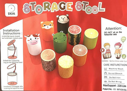 Storl Organizer Storage Stool for Toy and Cloth and Kids Stool (Duck, 12Wx13H)