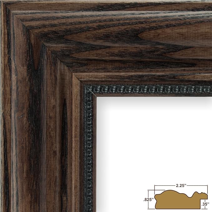 Craig Frames 24x32 Brown Picture Frame Matted to 20x28, Wood Wall Decor | A lightweight, shatter resistant acrylic front, made in the USA for a gallery display