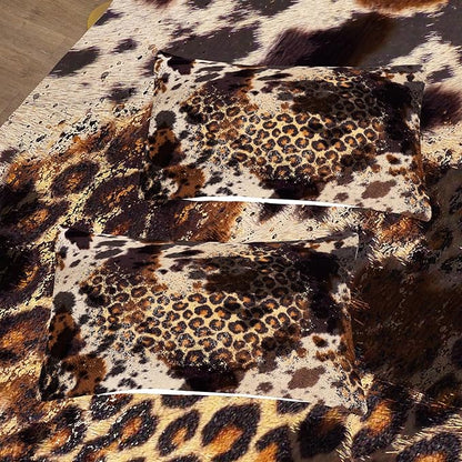 Tailor Shop Cow Print Comforter Sets for Boys Kids Teens,Leopard Comforter Set King Size Cow Print Bedding Sets,Leopard Print Comforter with 1 Comforter 2 Pillowcase…