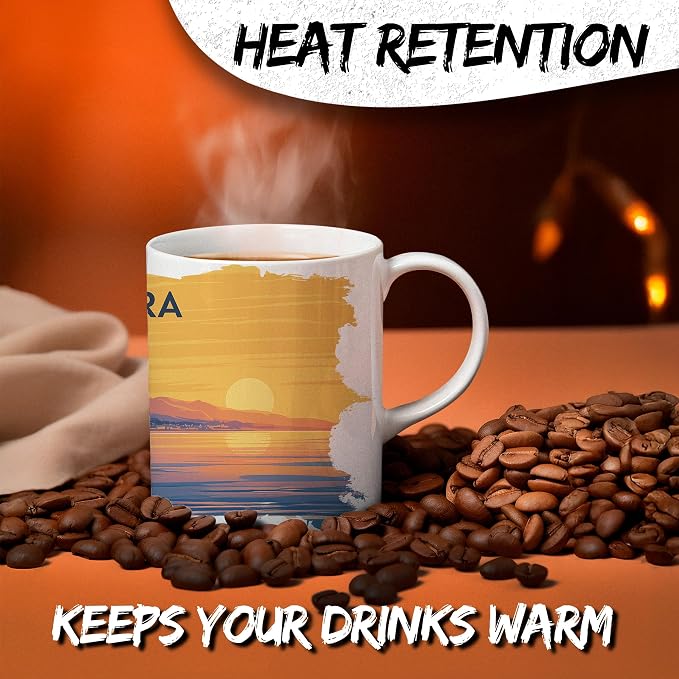 Santa Barbara California Ceramic Coffee Mug 11oz White ID44991 | Tea, latte & hot cocoa cup for the home or office – travel souvenir gift for men, women & coworkers