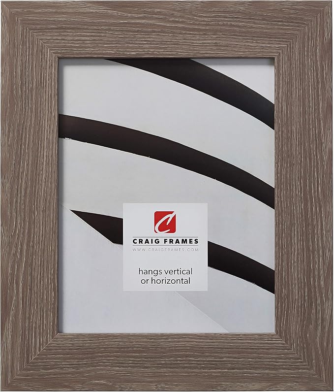 Craig Frames 20x26 Barnwood Grey Picture Frame for Posters and Gallery Wall | Lightweight shatter resistant acrylic facing with a rigid backing board, made in the USA