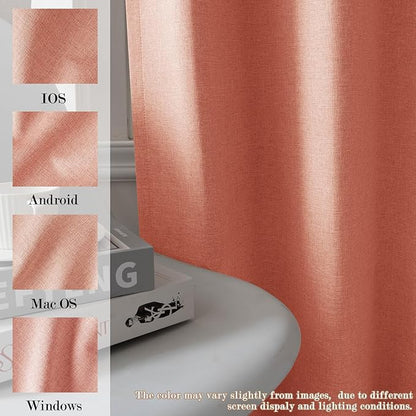 Full Blackout Privacy Curtains, 240 Inch Extra Wide Linen Blend Drapes, Pinch Pleat Window Drapery for Room Divider Storage/Space Room Separation, 1 Panel, W 240" x L 96", Orange