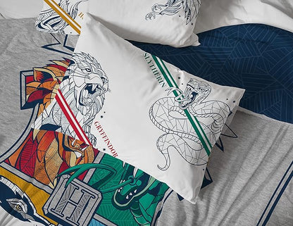 Jay Franco Harry Potter Stand Together 7 Piece Full Size Bed Set - includes Comforter & Sheet Set - Super Soft Kids Bedding Fade Resistant Microfiber (Official Harry Potter Product)