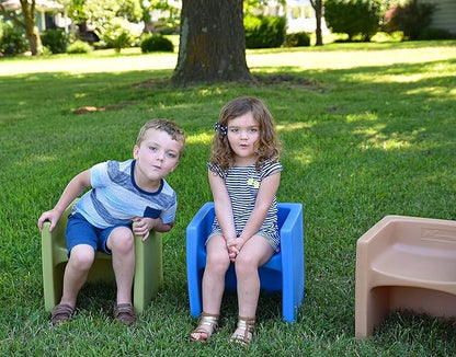 Children's Factory Cube Chair for Kids, Flexible Seating Classroom Furniture for Daycare/Playroom/Homeschool, Indoor/Outdoor Toddler Chair, Fern (CF910-014)