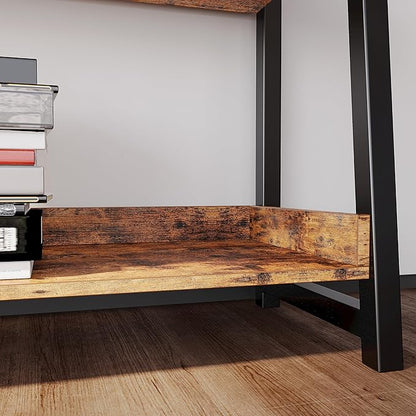 IRONCK Industrial Bookshelf 5-Tier 31.5in Wide, Bookcase Ladder Shelf, Storage Shelves Rack Shelf Unit, Accent Furniture Metal Frame, Home Office Furniture for Bathroom, Living Room
