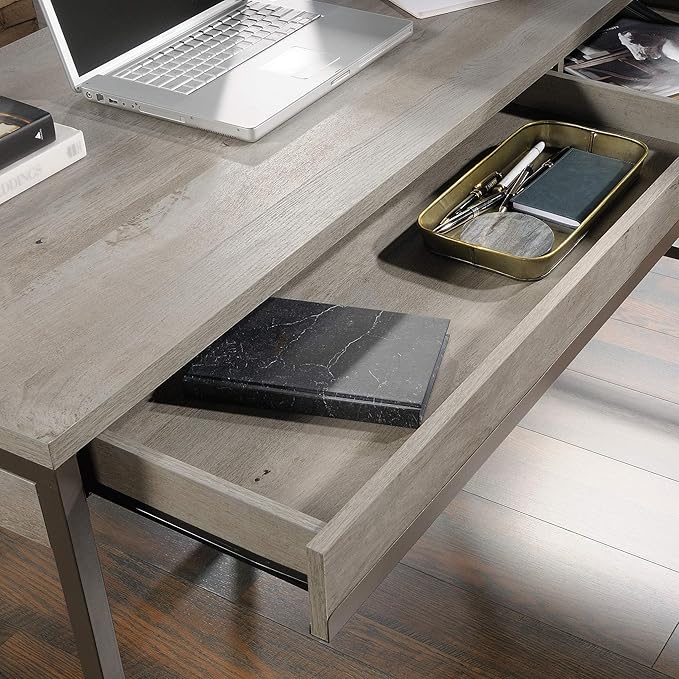 Sauder Manhattan Gate L-Shaped Desk, Mystic Oak finish