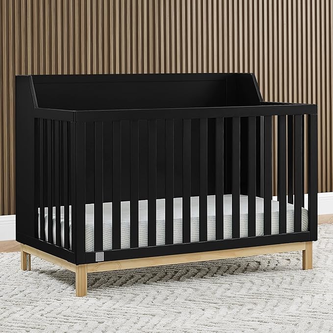 GAP babyGap Oxford 6-in-1 Convertible Crib - Greenguard Gold Certified, Ebony/Natural
