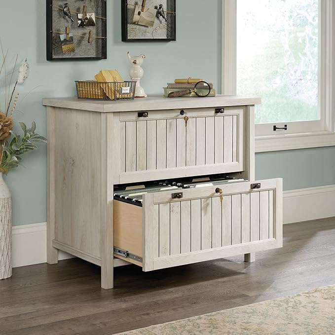 Sauder Costa Lateral File, Chalked Chestnut finish