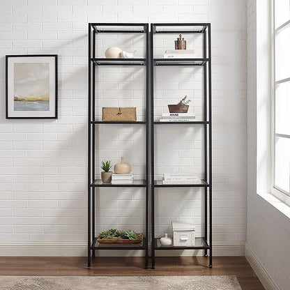 Crosley Furniture Aimee 2-Piece Narrow Etagere Set, Oil-Rubbed Bronze