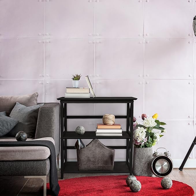 Casual Home Montego 3-Shelf Bookcase, Black (New)