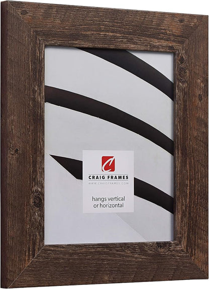 Craig Frames 18x24 Brown Oak Picture Frame for Posters and Gallery Wall | Lightweight shatter resistant acrylic facing with a rigid backing board, made in the USA